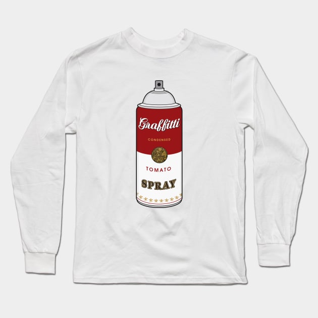 Graffitti Tomato Spray Long Sleeve T-Shirt by Woah_Jonny